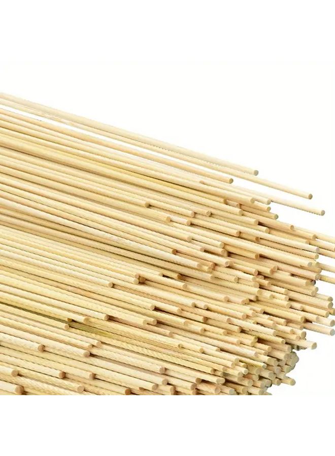 100pcs Bamboo Sticks 30cm x 2mm Strong Flexible Wooden Rods For DIY Crafts Model Building - Image 1